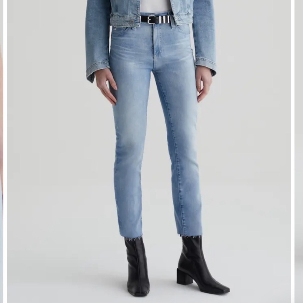AG The Stevie Mid-Rise Skinny Cropped Jeans